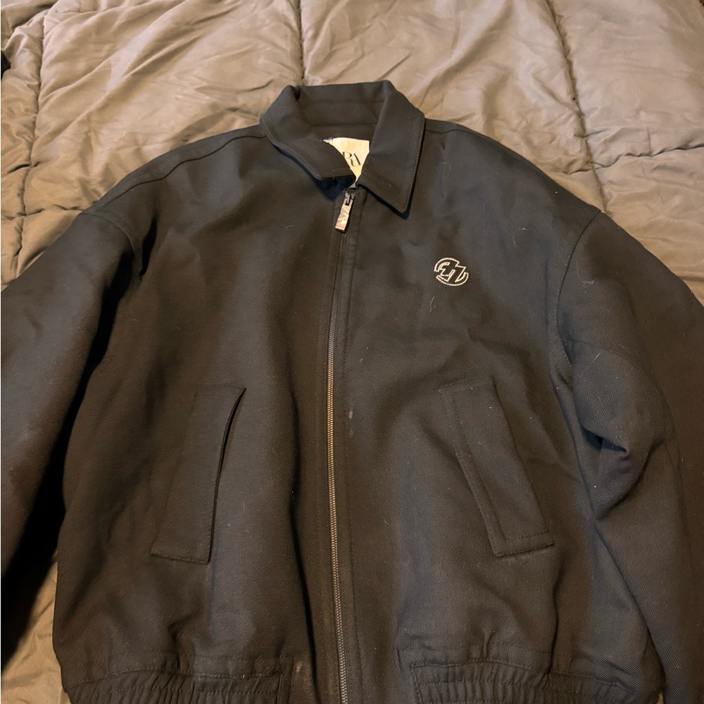 Black and white vintage oversized bomber jacket
Ader Era x Zara Bomber Jacket